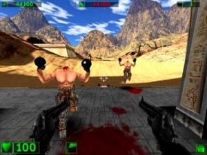 Create meme: game, first blood, serious sam