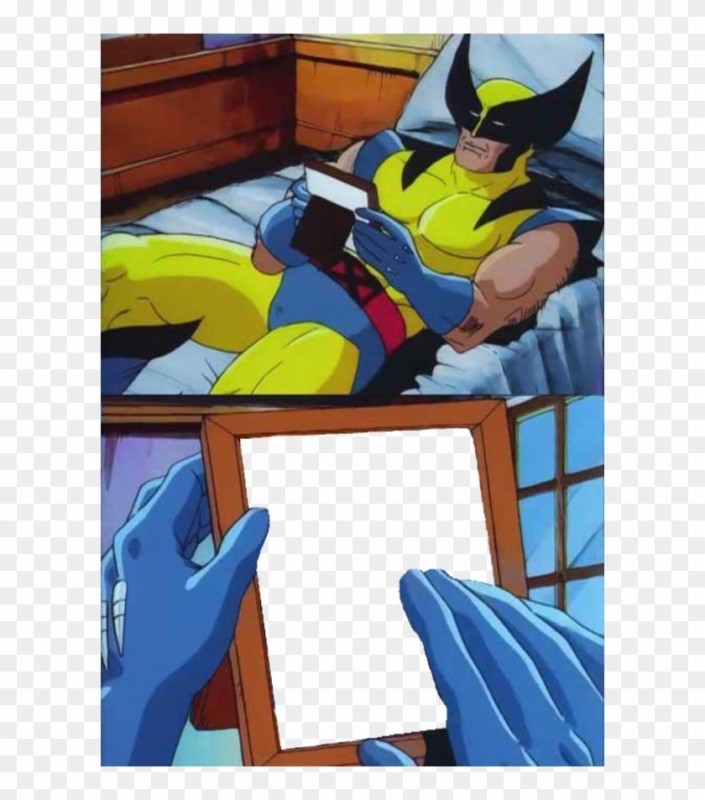 Create meme: Wolverine man, meme with wolverine on the bed, Wolverine comic 
