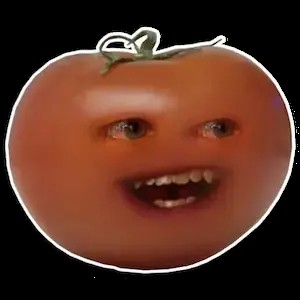 Create meme: annoying orange, Pomidorka, tomato with eyes