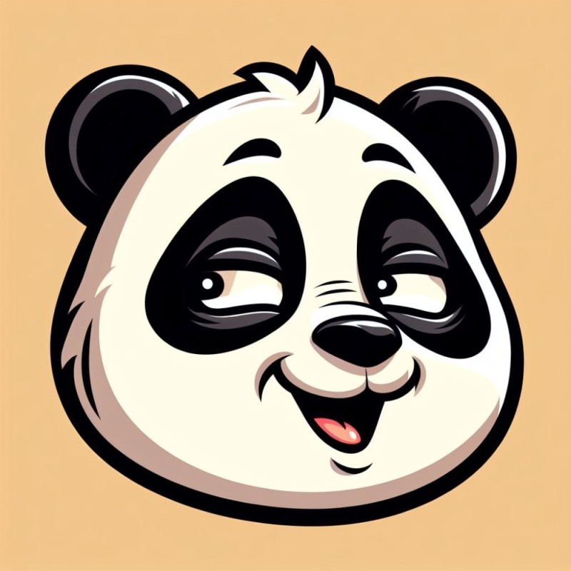 Создать мем: стикеры панда, панда голова, панда рисунок
