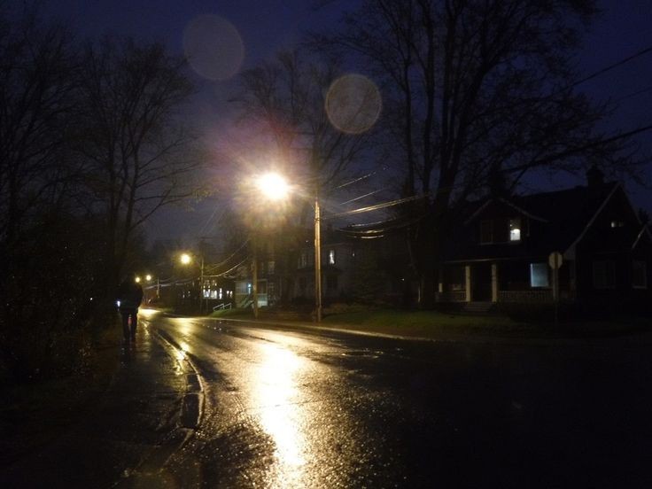 Create meme: road by night, suburbs at night, darkness