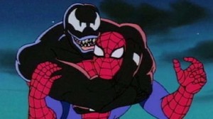 Создать мем: человек паук мультик 1994 веном, человек паук 1994 веном, веном паук 1994