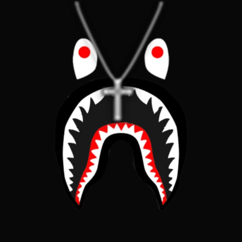 Create meme: roblox t shirt black, darkness, bape shark