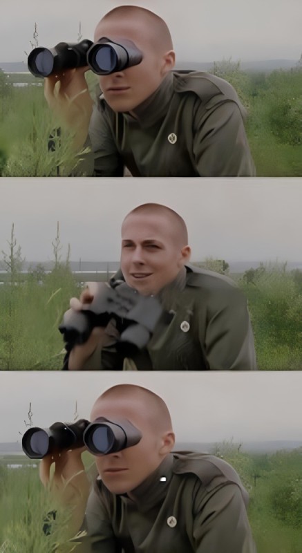 Create meme: memes binoculars what an abomination, memes with binoculars, What an abomination a meme with binoculars