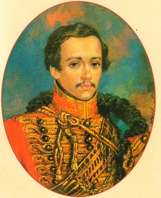 Create meme: Mikhail Yuryevich Lermontov , mikhail yurievich lermontov borodino, self -portrait by mikhail lermontov