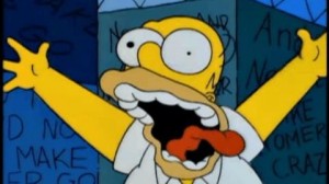 Create meme: crazy Homer, homer simpson, crazy Homer