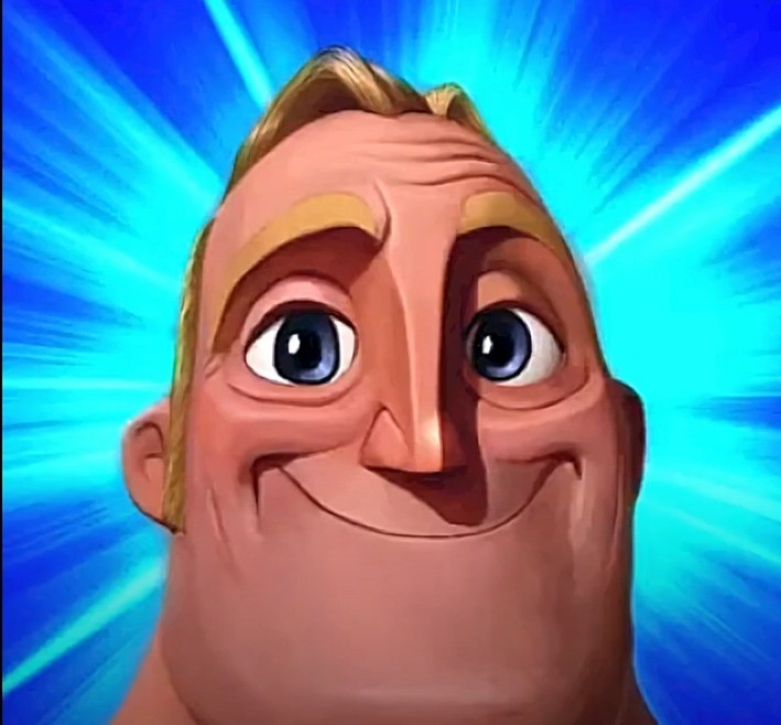 Create meme: mr incredible becomes canny, happy faces Mr. exceptional, mr incredible canny
