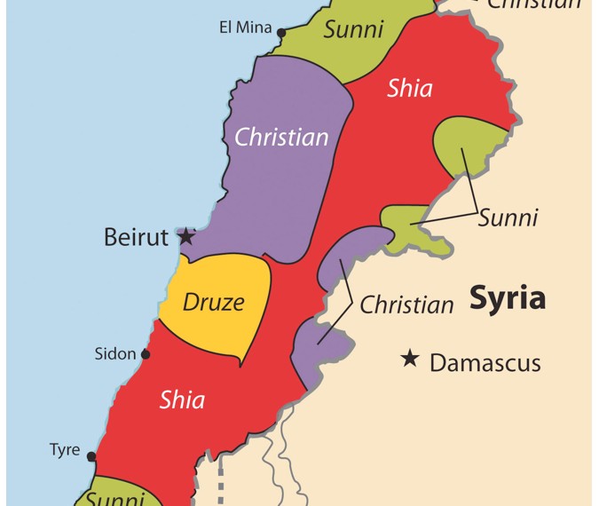 Create meme: lebanon on the map, Lebanon , religious map of lebanon