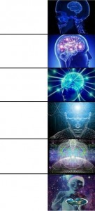 Создать мем: expanding brain meme