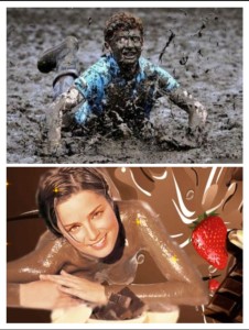 Создать мем: девушки в грязи купаются, девушки в грязи, падать в грязь