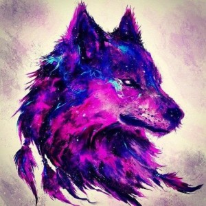 Создать мем: wolf, картина, крутые логотипы фиолетовый волк
