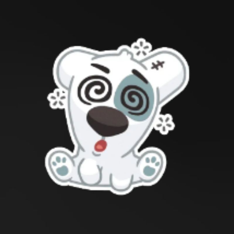 Create meme: stickers stickers, spotty the dog, dog sticker cut from vk