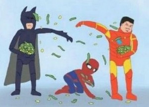 Создать мем: супергерои, железный человек и бэтмен мем, старк и бэтмен