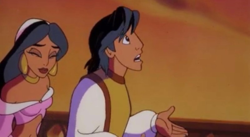 Create meme: Aladdin and the Robber king Jasmine
