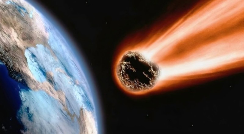 Create meme: meteorite , meteorite flies to earth 2021, meteorite fall