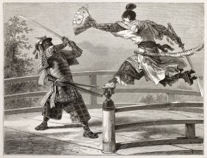 Create meme: samurai, fencing