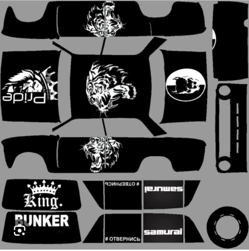 Создать мем: шаблоны наклеек, винилы на 2107 в rcd, скины для rcd на ваз 2107