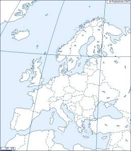Создать мем: карта, карта европы для мапперов, контурная карта европы с границами