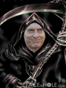 Create meme: death scythe, grim reaper, La muerte se viste de Macri