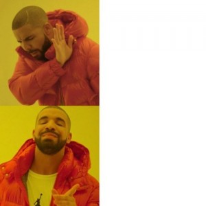 Create meme: template meme with Drake, memes with Drake pattern, rapper Drake meme