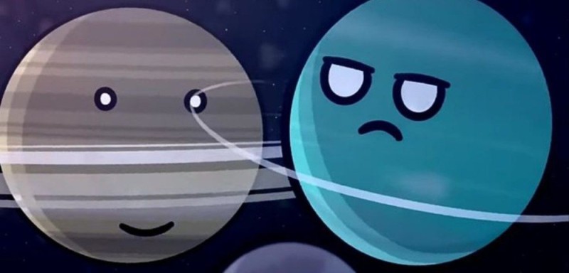 Create meme: planet , Uranus Neptune , sharanut space