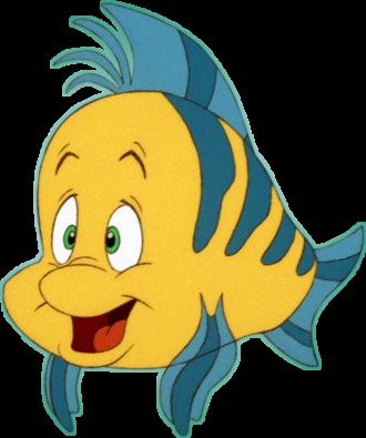 Create meme: fish flounder, flounder, Ariel and flounder