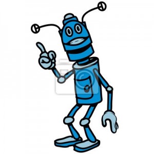 Create meme: droid robot vector graphics, robot illustration, the robot figure is smiling