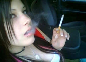 Create meme: girls, Smoking girl, cigarette