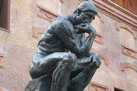 Create meme: Auguste Rodin the thinker, Auguste Rodin , sculpture thinker michelangelo