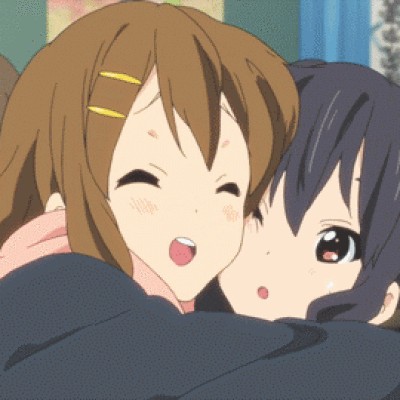 Create meme: anime k-on hugs, anime characters, anime hugs