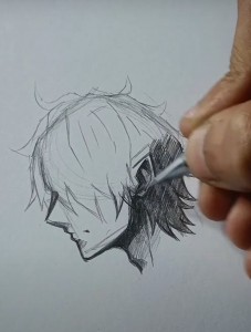 Create meme: sketches of anime, drawing anime, anime drawings