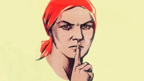 Create meme: do not talk poster, Soviet posters , not to talk poster