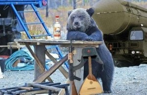 Create meme: bear with balalaika and vodka, bear with a balalaika, waiting for sanctions bear