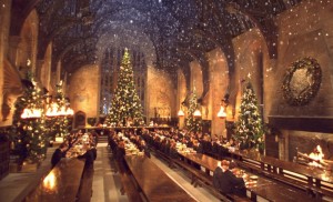 Create meme: Hogwarts Christmas, Harry Potter Christmas, Harry Potter Christmas at Hogwarts