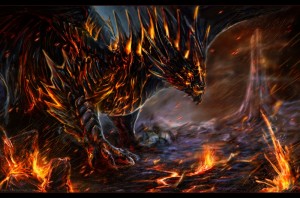 Create meme: arts dragons, dragon fire art, fire dragon