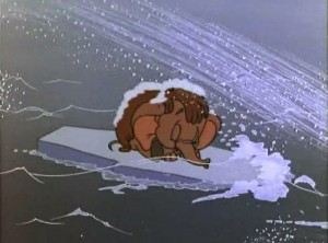 Создать мем: видеоклип из мультфильма мамонтенка, мама для мамонтёнка, мамонтенок мультфильм на льдине