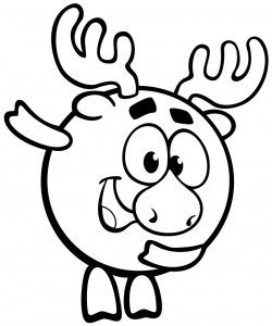 Create meme: coloring lacasa of Smeshariki, moose coloring, colouring pages moose