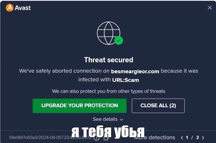 Создать мем: угроза обезврежена аваст, avast antivirus, антивирусы