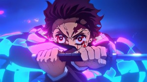 Create meme: demon slayer kimetsu no yaiba, anime, the blade cleaves demons