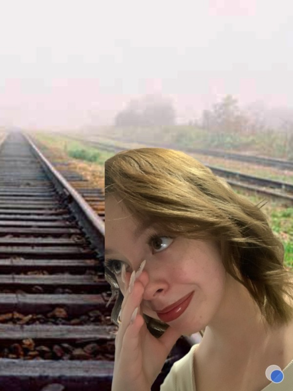 Create meme: photo shoot on the rails, beautiful girls , people 