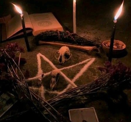 Create meme: grim night, Satan is witchcraft, The magical ritual of the rune