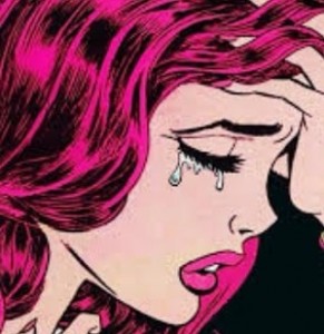 Create meme: pop art, ava zuhn, the girl from the comics crying