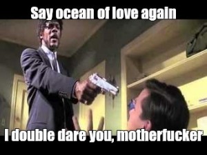 Create meme: say it again, pulp fiction, Pulp fiction , say what again i dare you