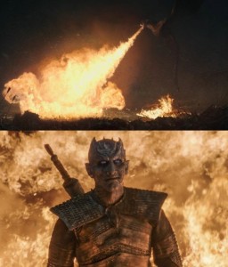 Create meme: king of the night in the fire, game of thrones king of the night smiling, game of thrones the army of the dead