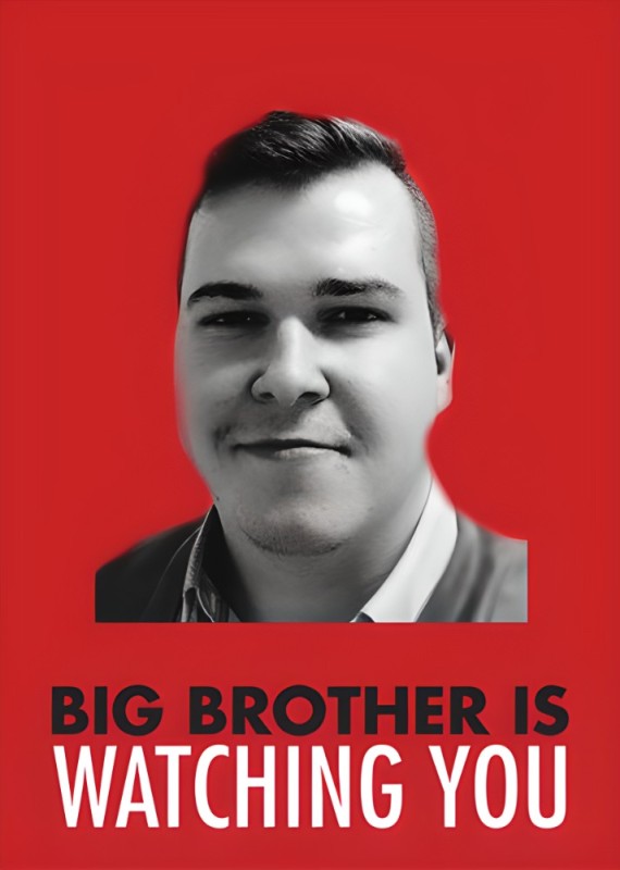 Create meme: guy , big brother 1984, brother 