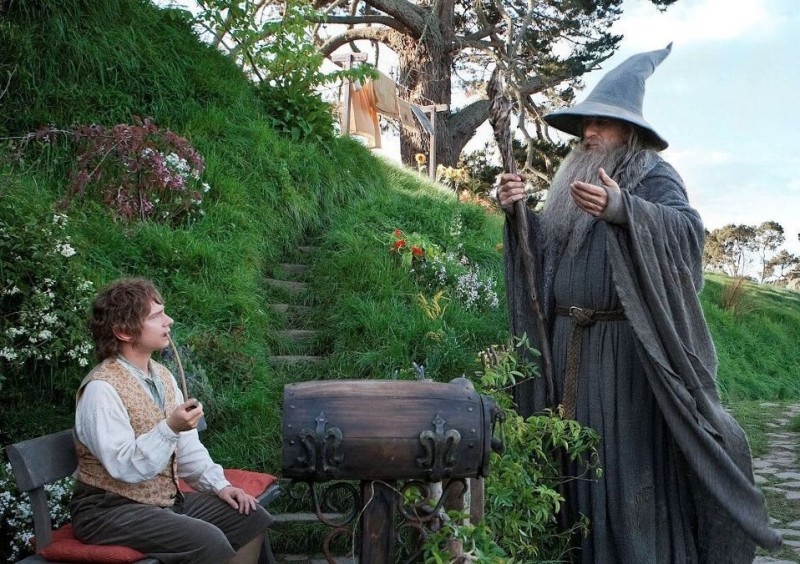 Create meme: gandalf the hobbit, bilbo and gandalf, the Lord of the rings and the hobbit 