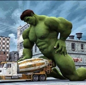 Создать мем: халк и бетономешалка мем, incredible hulk #621, халк и бетономешалка