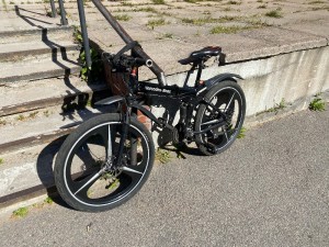 Create meme: bike on cast wheels