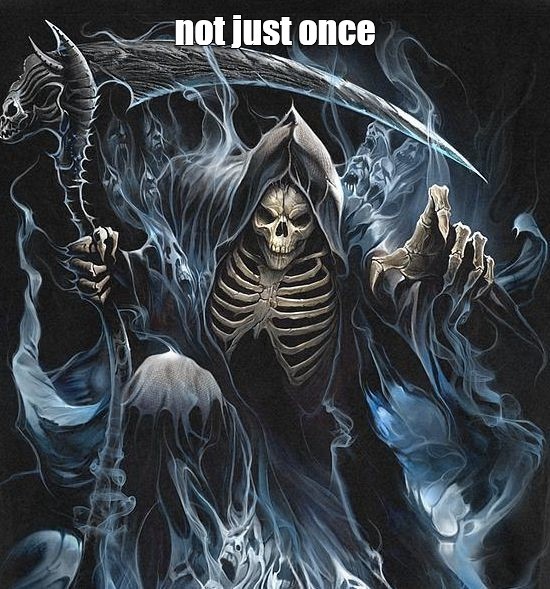 Create meme: dark arts, skull of death, the grim Reaper 