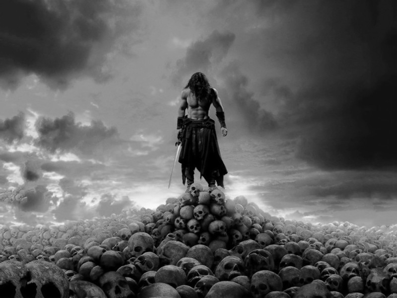 Create meme: Conan the barbarian 2011, conan the Barbarian 1982, a mountain of skulls